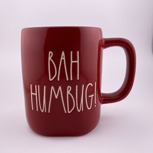 Rae Dunn Christmas Mug Red "Bah Humbug!" Winter Santa by Magenta